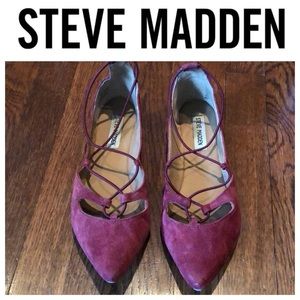 Burgundy Steve Madden flats